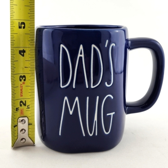 ⭐️2/ $50⭐ Rae Dunn Artisan Coffee Tea Mug Glossy Blue Large Letters DAD'S MUG - Picture 9 of 10